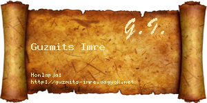 Guzmits Imre névjegykártya