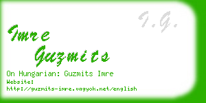 imre guzmits business card